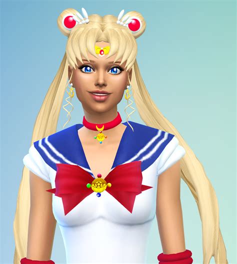 [ SIMS 4 ] Sailor Moon Dress + Hair | SilverMoon Sims | Сейлор мун ...