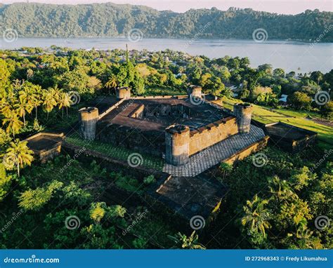 Belgica Fort in Banda Naira Island Stock Image - Image of naira ...