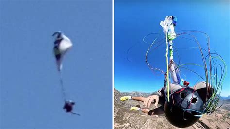 Paraglider Cheats Death, Saves Own Life One Second Before Impact In ...