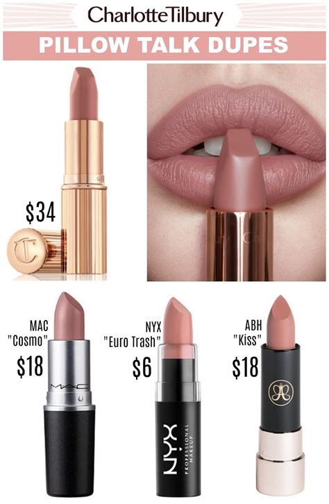 CHARLOTTE TILBURY PILLOW TALK LIPSTICK DUPES! 👄