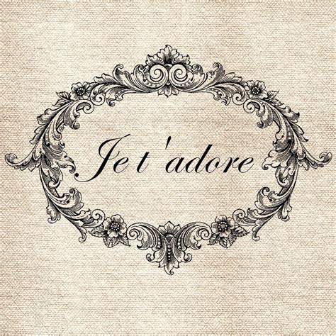 Je T'adore I Adore You French Digital Image Transfer for - Etsy