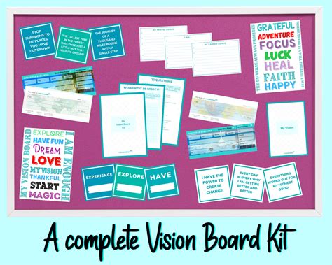 Law of attraction Vision Board Kit Positive gift box for her | Etsy