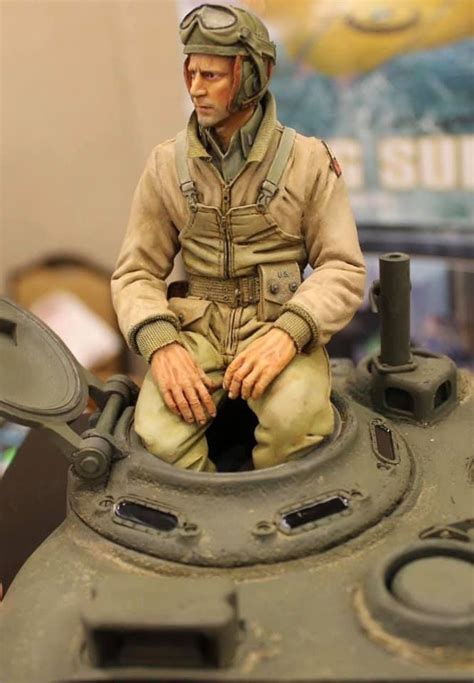 Military Diorama with Toy Soldier and Tank