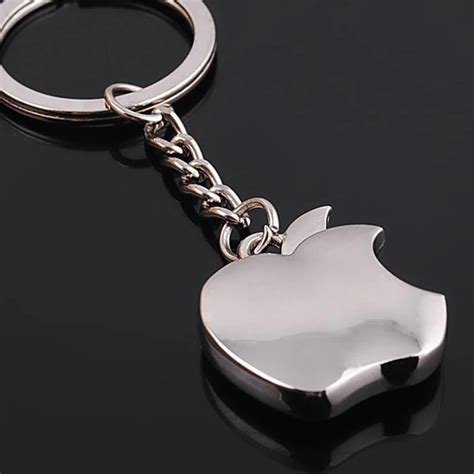 New arrival Novelty Souvenir Metal Apple Key Chain Creative Gifts Apple ...