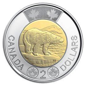 2022 Canadian $2 Polar Bear Toonie First Strikes Special Wrap Coin Roll