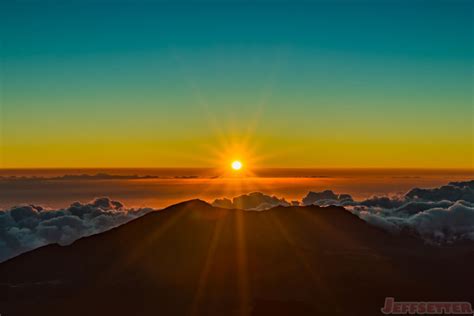 Photographs of Sunrise on Mount Haleakala, Maui Hawaii