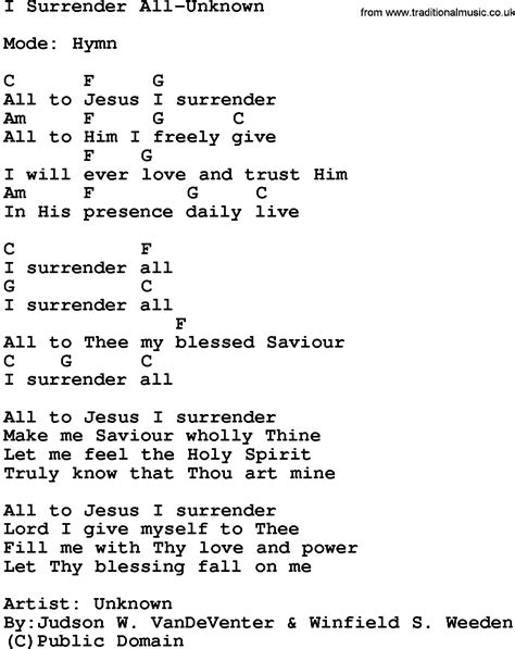 Gospel Guitar Chords And Lyrics