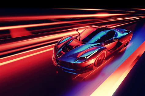 Neon Car Wallpaper 4K