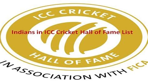 List of Indian Cricketers inducted in the ICC Cricket Hall of Fame