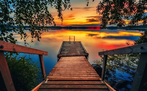 Lake Sunset Wallpapers - 4k, HD Lake Sunset Backgrounds on WallpaperBat