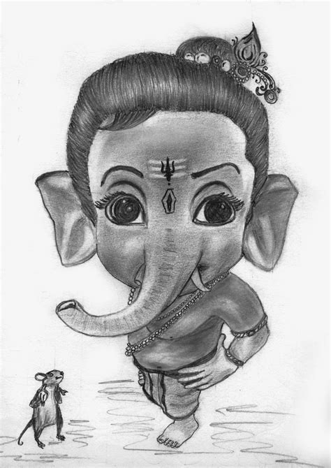 God Ganesha Pencil Drawing - bestpencildrawing