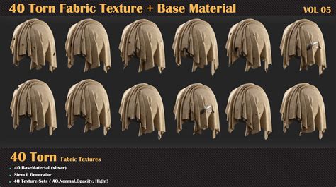 ArtStation - 40 Torn Fabric Texture - VOL 05 | Resources