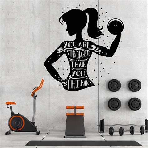 22 x 24 in Motivational Inspirational Gym Wall Decals - Workout Fitness ...