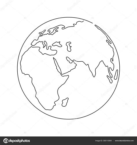 Planet Earth Outline Map