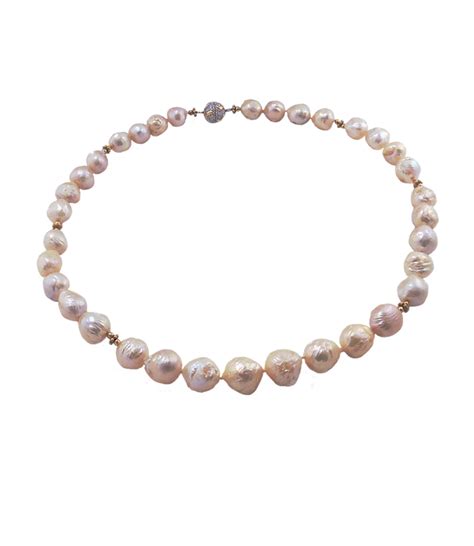 Pearl necklace Chinese Kasumi pink pearls. Modern pearl jewelry