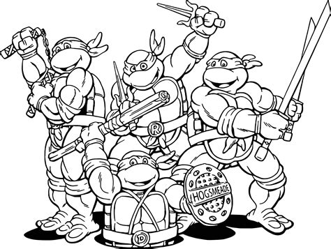 Teenage Mutant Ninja Turtles Coloring Pages Free Printable