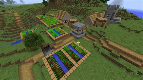 A typical Village generated by Minecraft's map generator. Because there ...