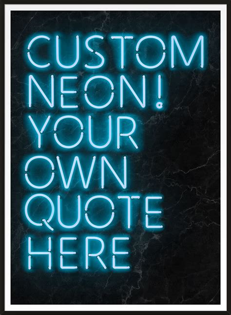 blue-neon-straight Personalized Quotes, Personalized Artwork, Custom ...