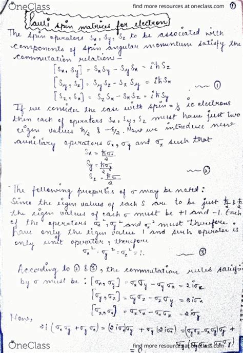 M.SC Lecture : Pauli spin matrices for electron 26-Jan-2022 21-10-08 ...