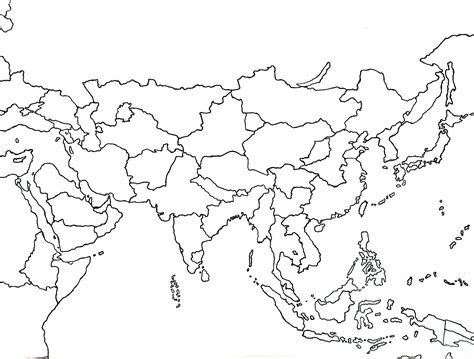 Blank Map Of Europe And Asia