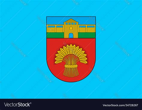 Flag minsk district in republic belarus Royalty Free Vector