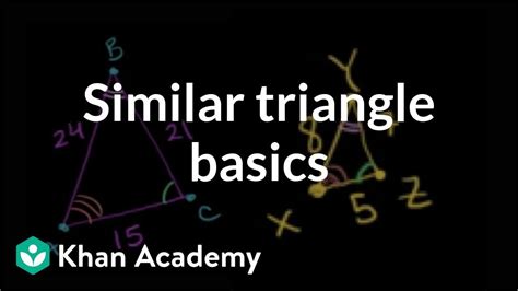 Similar triangle basics | Similarity | Geometry | Khan Academy - YouTube