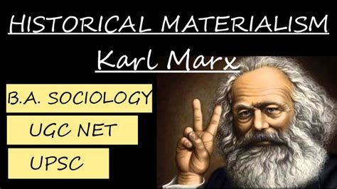 Historical Materialism| Karl Marx| B.A. Sociology| UPSC| - YouTube