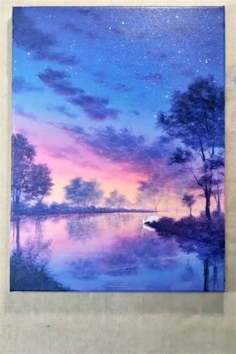 Great art [Video] in 2020 | Sunrise painting, Sunset canvas painting ...