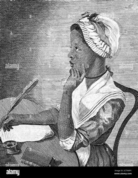 Phillis Wheatley (c.1753-1784), portrait of the first African-American ...