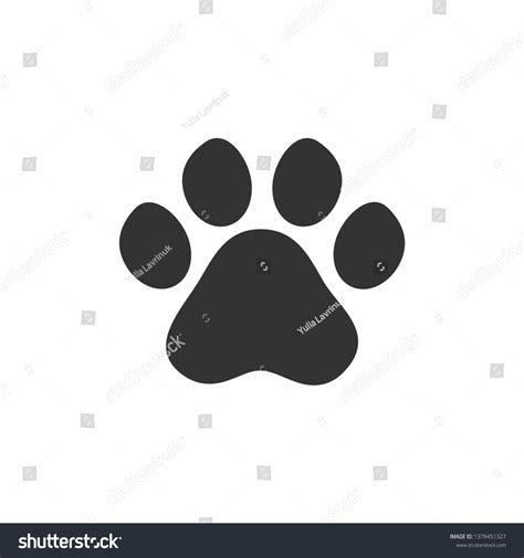 Paw Icon On White Background Stock Illustration 1378451327 | Shutterstock