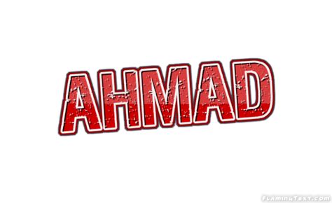 Ahmad Logo | Free Name Design Tool from Flaming Text