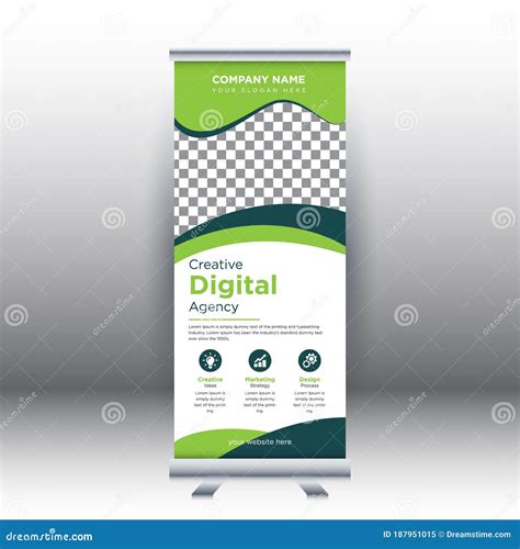 Creative Abstract Modern Corporate Business Vertical Roll Up Banner ...