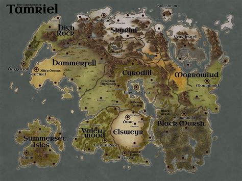 Elder Scrolls Map, Elder Scrolls Games, Elder Scrolls Skyrim, Elder ...