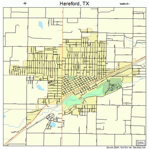 Hereford Texas Street Map 4833320