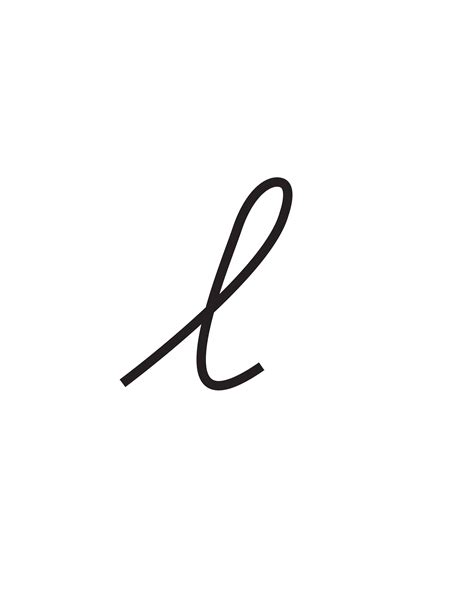 Letter L In Cursive