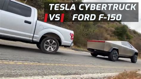 Tesla Cybertruck Vs Ford F 150: Tug Of War - YouTube