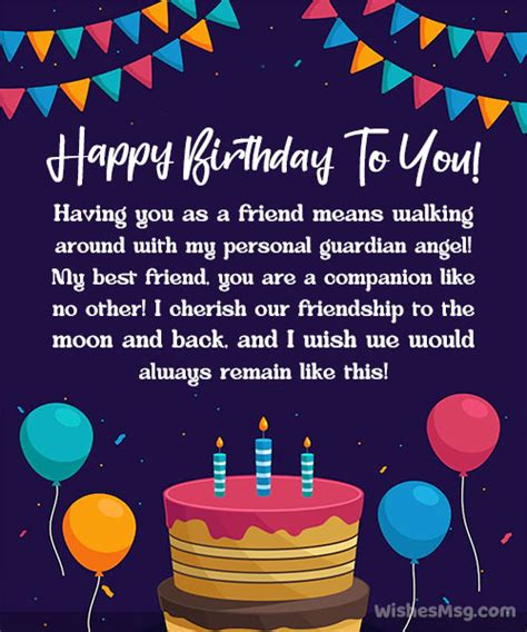 Birthday Paragraph for Best Friend - WishesMsg