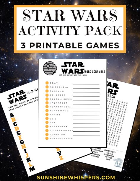 Star Wars Printable Activities - Printable Calendars AT A GLANCE