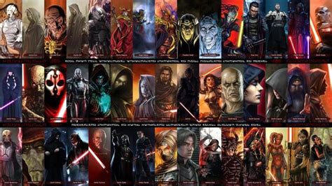 Sith Lords of Star Wars | Dark side star wars, Sith lord, Star wars sith