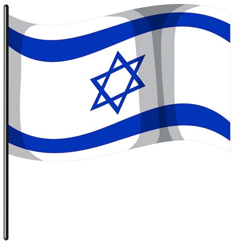 Bandeira com ícone da bandeira de israel em estilo vetorial de desenho ...