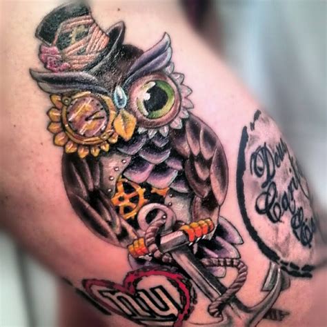 Steampunk. Owl. Anchor. I am soo in love with this!! | Tattoos, Nurse ...