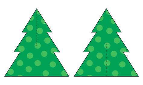 3D Paper Christmas Tree Template