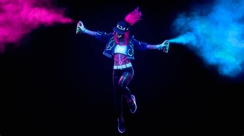 Kda Akali League Of Legends Neon Cosplay 4k Wallpapers Hd Wallpapers ...