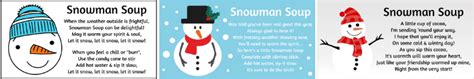 Snowman Soup Poem & Gift Tags, Free to Download & Print