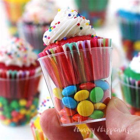 Mini Cupcakes in Candy Filled Shot Glasses | Recipe | Cupcake party ...