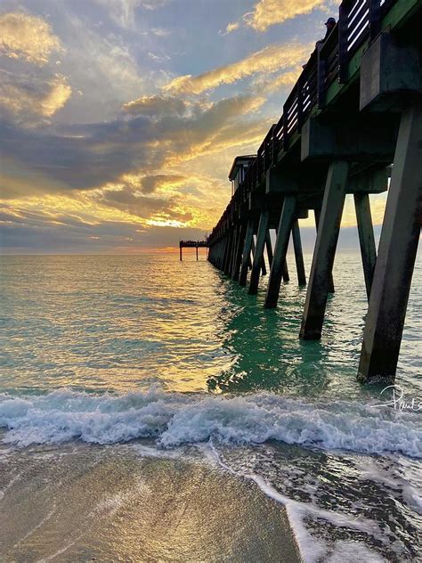 Venice Beach Pier Sunset Black Photograph by Paula Ramsay - Fine Art ...