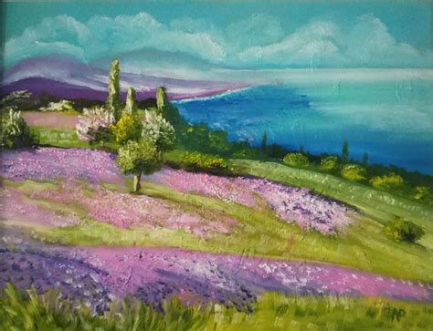 Lavender Field Painting at PaintingValley.com | Explore collection of ...