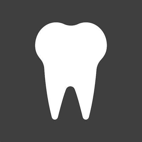 Premium Vector | Vector tooth icon tooth logo white isolated on black ...