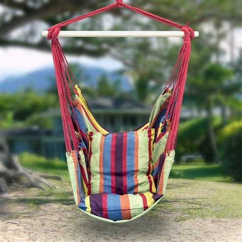 Sorbus Hanging Rope Hammock Chair Swing Seat for Any Indoor or Outdoor ...