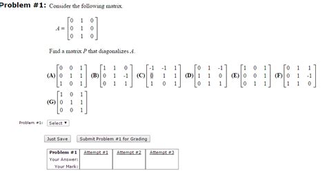 Solved Consider the following matrix A = [0 1 0 0 1 0 0 1 | Chegg.com